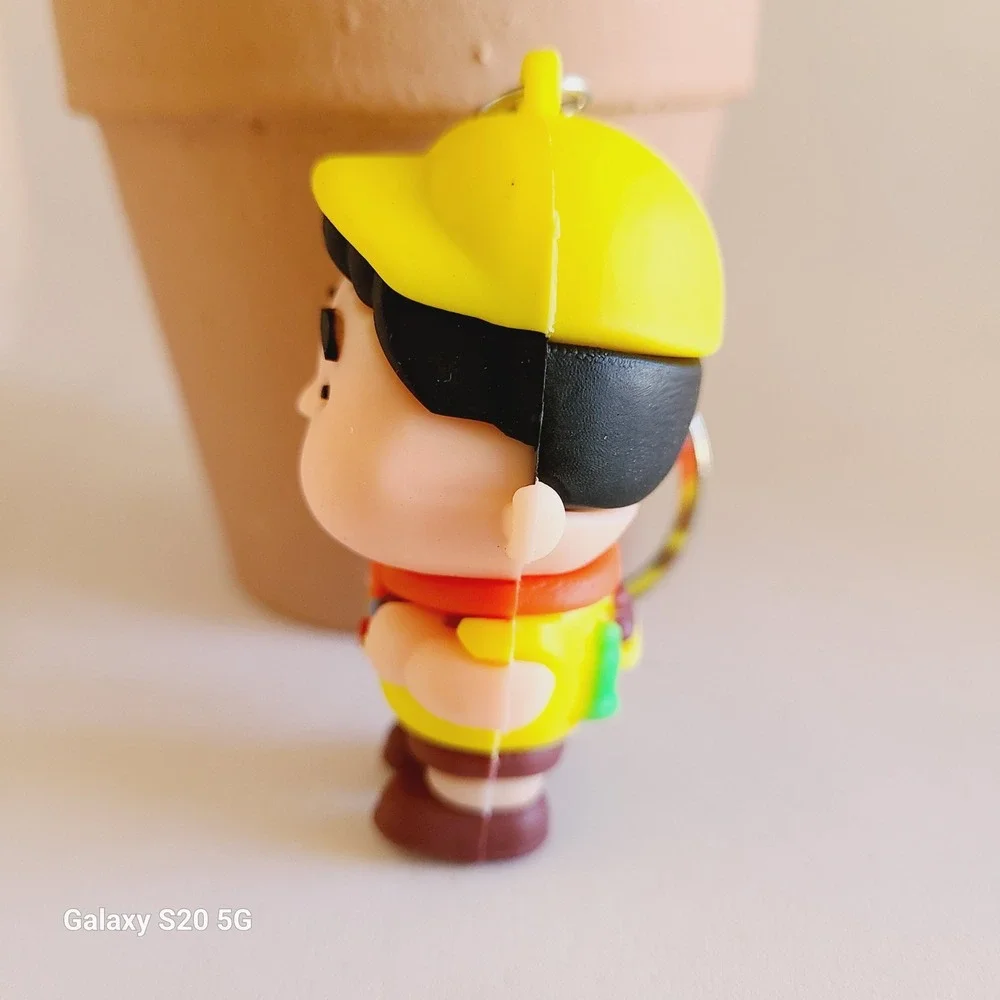 Cute Cartoon Boy Keychain Yellow Hat Red Scarf‎ Backpack Charm NEW Collectible